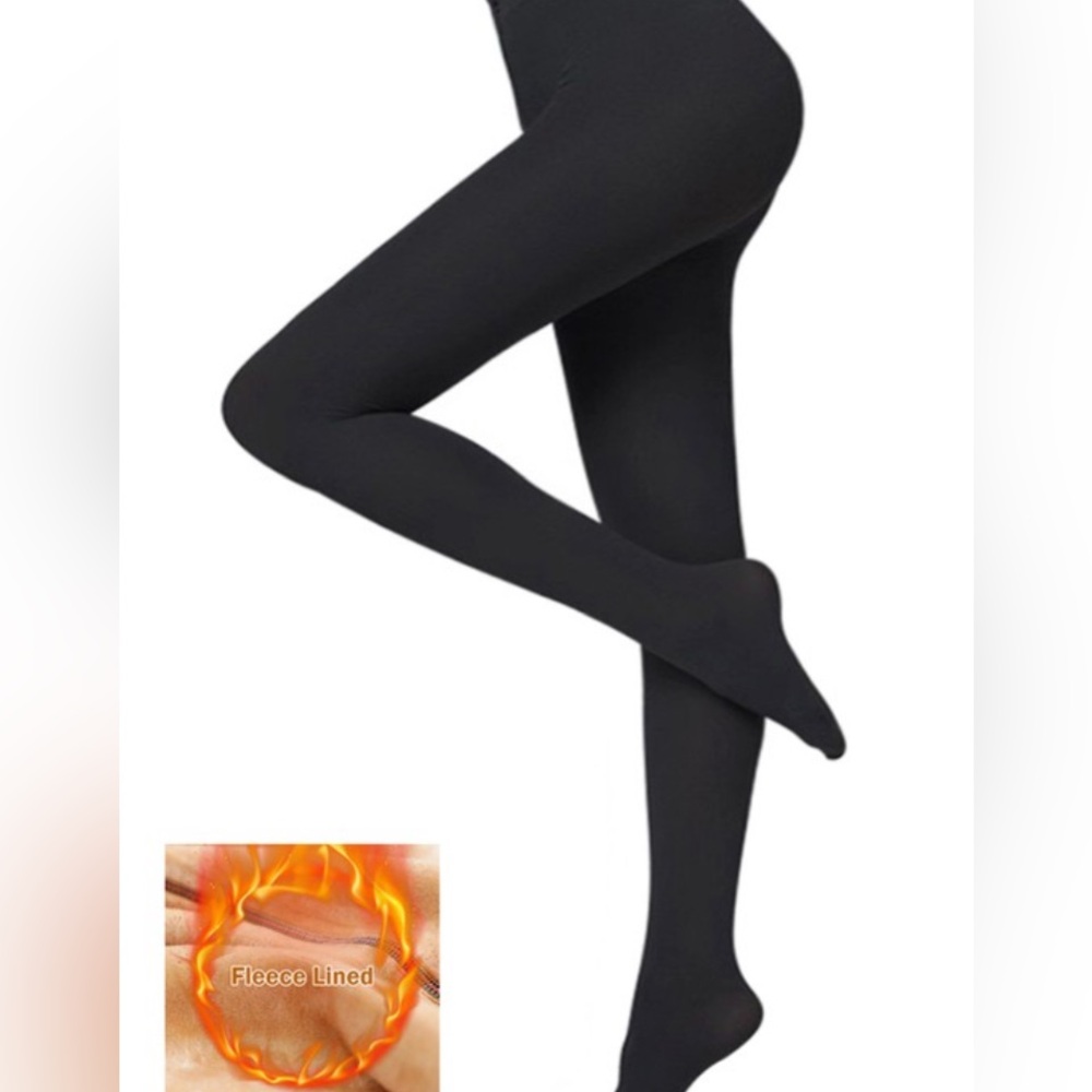 NWT Fleeced Lined TightsOpaque Black